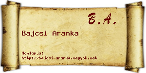 Bajcsi Aranka névjegykártya